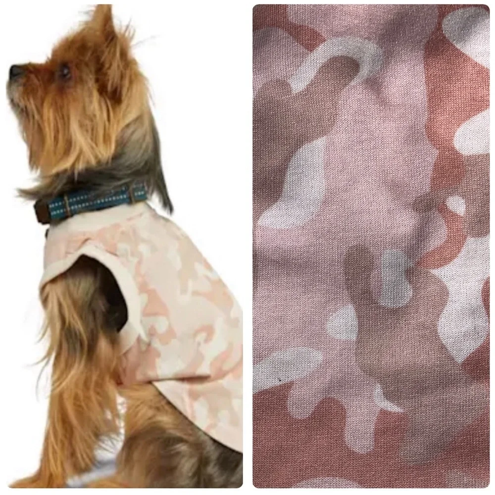 NWT pink tonal Camo dog tank tee M